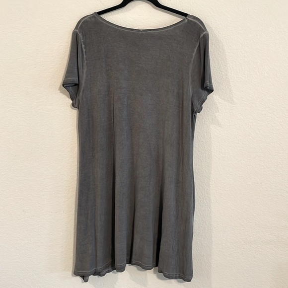 Umgee Women Midi Dress 1XL Grey Distressed Bohemian Contemporary Preppy - Picture 5 of 13